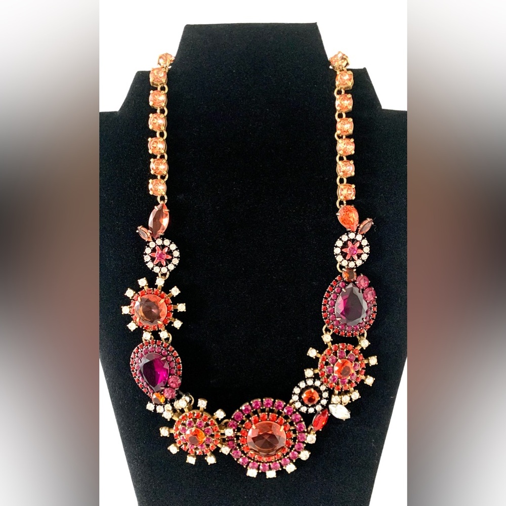 Dramatic Multi-Medallion, Multi-Gemstone J. Crew … - image 1